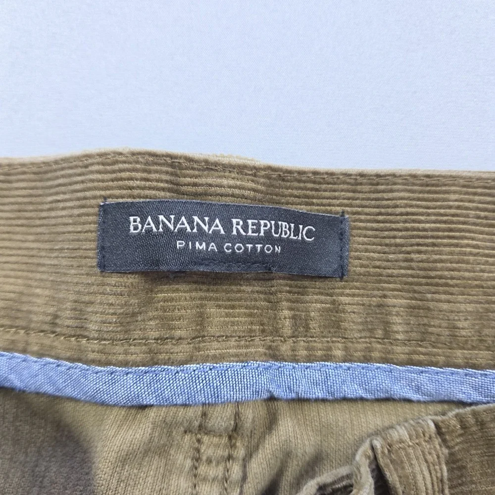 Banana Republic Mens Brown Pima Cotton Corduroy Pants Straight Leg 32x32